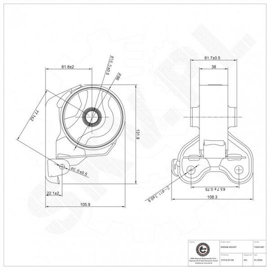 Suport frontal motor Kia Cerato I 21910-2f100