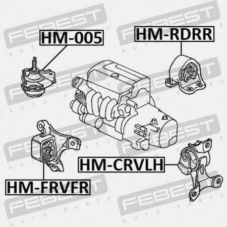 Μπροστινό Μαξιλάρι Κινητήρα Honda Cr-v Rd5 2002-2006 Eu 50840-s7c-000