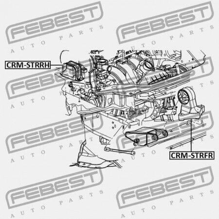 Chrysler Sebring Cirrus Stratus R T Μπροστινό Μαξιλάρι Κινητήρα 2004-2010 04593383ab