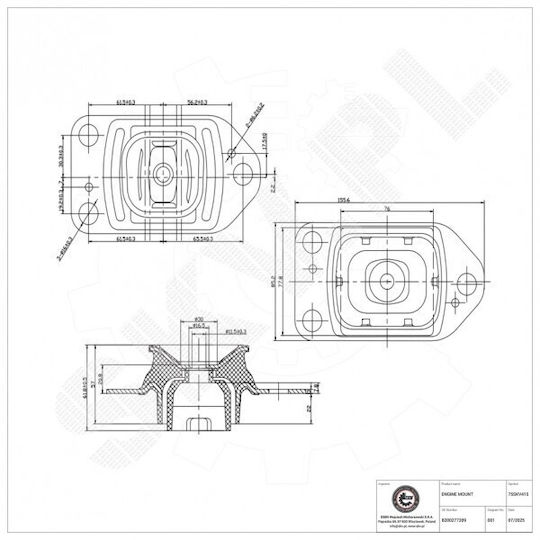 Αριστερό Στήριγμα Κινητήρα Renault Grand Scenic Ii Megane Ii Scenic Ii 8200277209