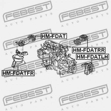 Μπροστινό Μαξιλάρι Κινητήρα Υδραυλικό Honda Civic 4d Fd1 2006-2014 Jp 50820-snb-j02