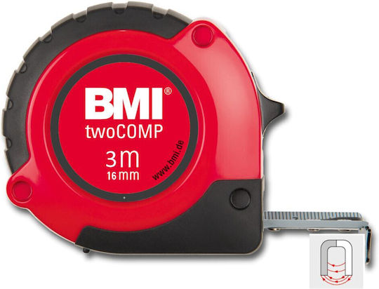BMI Tools Two Comp Măsurătoare Cu Bandă Magnetică Cu Magnet 3m