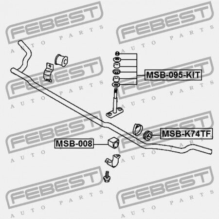 Front Stabilizer Bearing Mitsubishi L200 K60 70 1996.01-2007.12 G Xp Mmth Mr519863