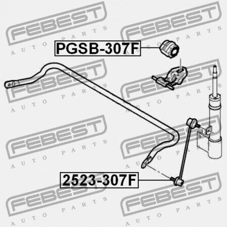 Febest Front Stabilizer Bushing Peugeot 308 2007-2013