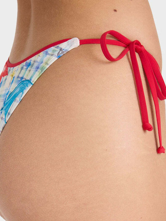 Tie-Side Bikini Slip with Laces White