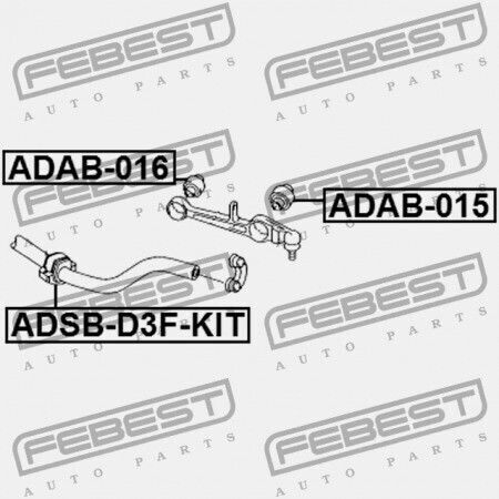 Febest Front Stabilizer Bushing Kit Audi A8 2004-2010 Ca 4e0411305ab