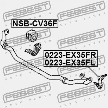 Μπροστινό Κουζινέτο Σταθεροποιητή Nissan Skyline V36 2006.11-2014.03 Jp 54613-jk50b