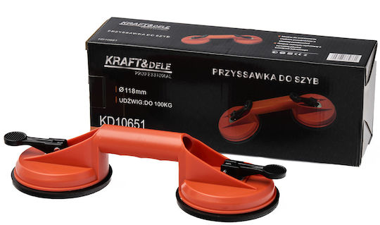 Kraft & Dele Double Plastic Suction Cup Diameter 120mm with Holding Capacity 100kg
