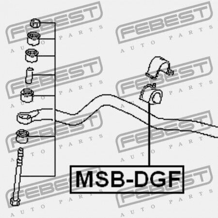 Μπροστινός Δακτύλιος Σταθεροποιητή Mitsubishi Carisma Da1-6a 1995.05-2003.12 Eur Nedcar Mr554269