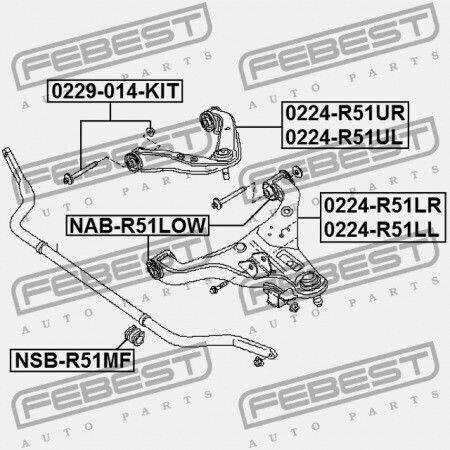 Febest Βίδα Αυτοκινήτου για Nissan Pathfinder