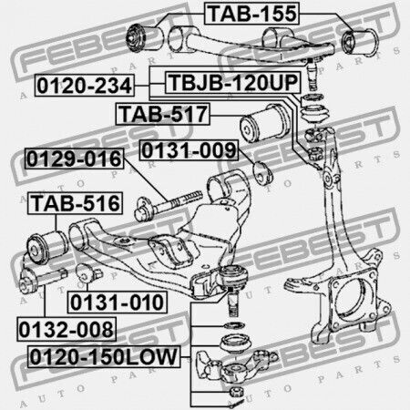 Febest Nuci Auto Pentru Toyota Croazieră Pe Uscat