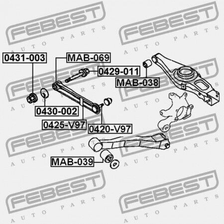 Febest Βίδα Αυτοκινήτου για Mitsubishi Pajero Volvo V90