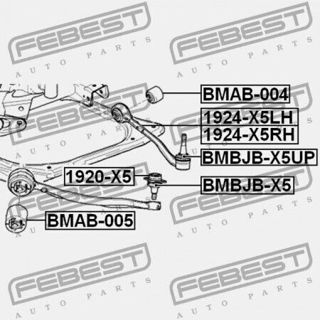 Febest Kálymma Mpouloniou Bmw X5 E53 1999-2006 Ece 31126756491