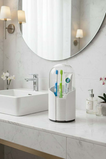SteweHome Toothbrush Support Base Plastic White 5210357184970