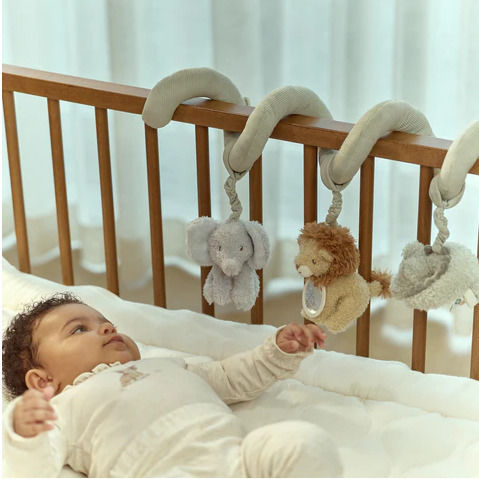 Little Dutch Spiral Cot and Stroller Toy Safari Friends for Newborns