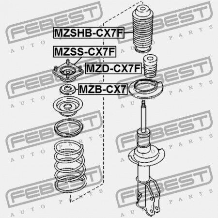 Febest Amortizor De Șocuri Pentru Mazda CX-7 2007-2009