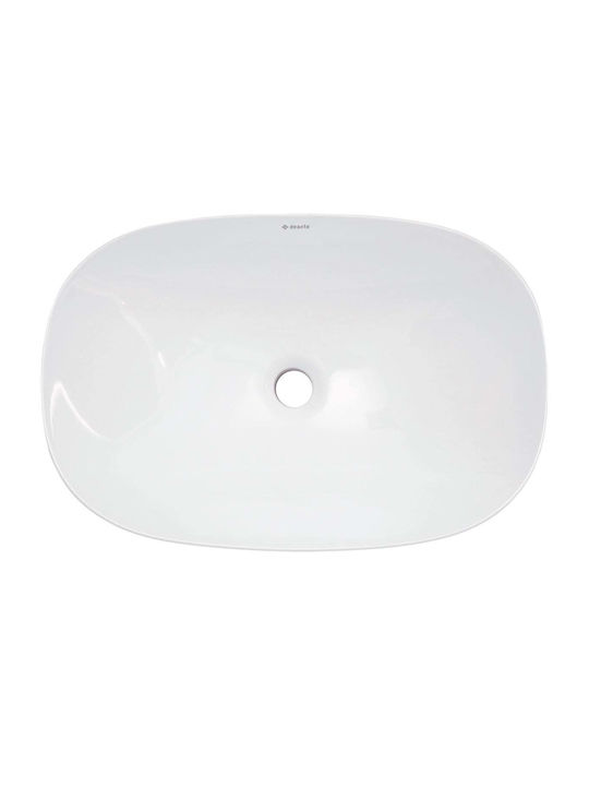 Deante Επικαθήμενος Νιπτήρας Πορσελάνης 60x40cm Λευκός
