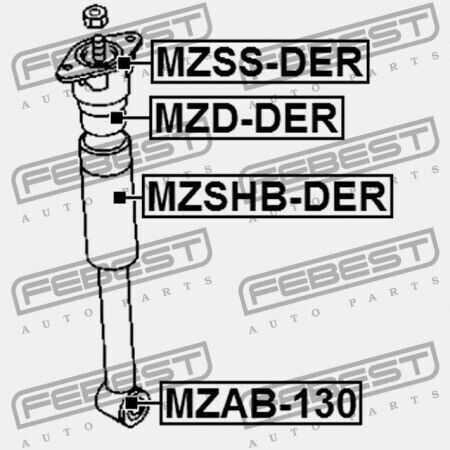Febest Stoßdämpfer Für Mazda 2 2007-2010