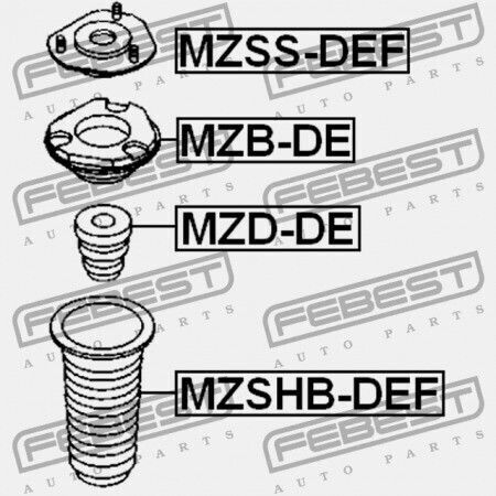 Febest Amortizor De Șocuri Pentru Mazda 2 2007-2010