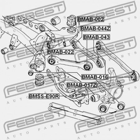 Febest Αμορτισέρ για BMW Σειρά 3 / E90 2004-2008
