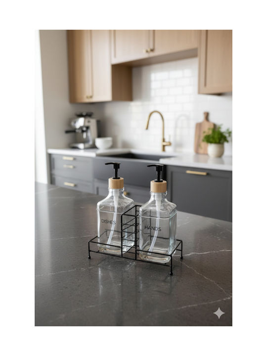 SteweHome Kitchen Glass White Dispenser 500ml