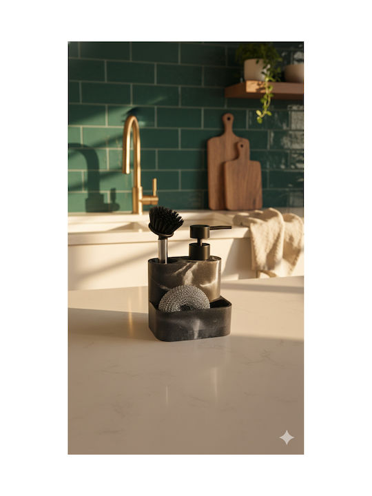 SteweHome Dispenser Αφρού Κουζίνας Πλαστικό Μαύρο 350ml