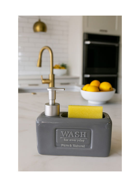 SteweHome Kitchen Ceramic Grey Dispenser 500ml