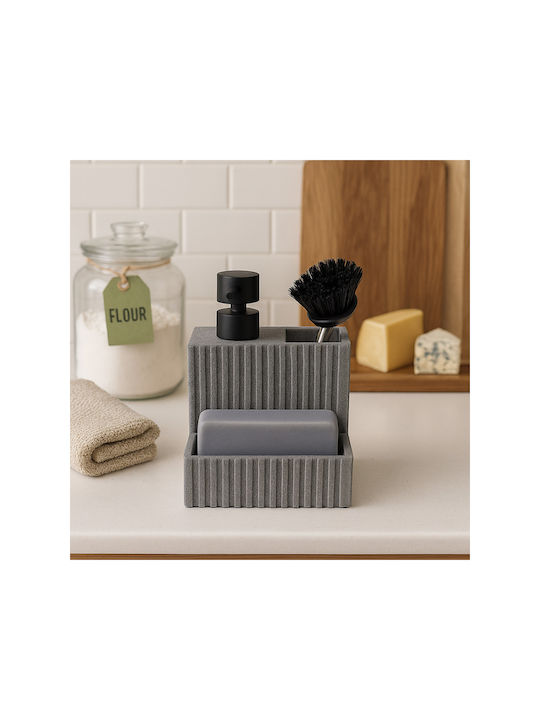 SteweHome Dispenser Αφρού Κουζίνας Πλαστικό Γκρι 350ml