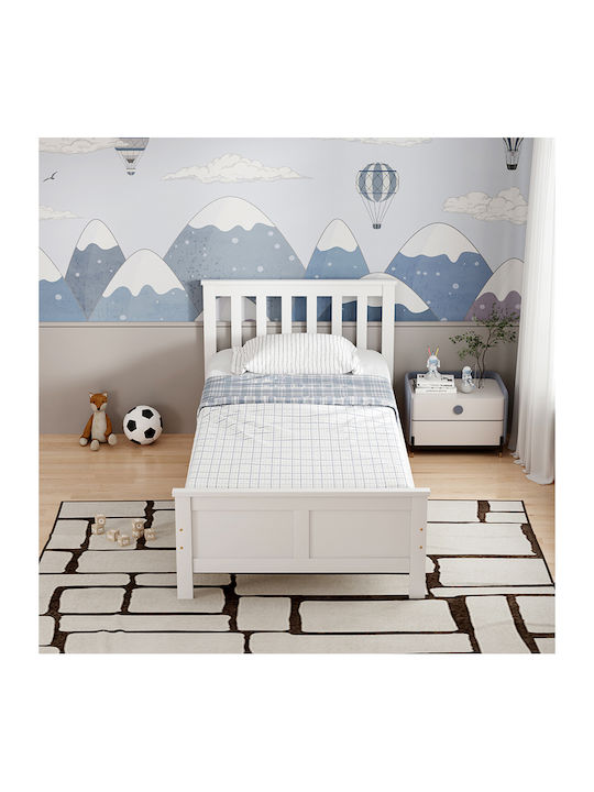 Neranda Pat Pentru Copii Cușetă Single Bej Pentru Saltea 90x190cm