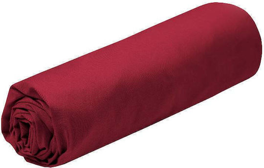Bettlaken für Einzelbett mit Gummibettlaken 90x190cm Rote