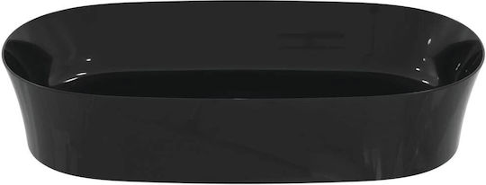 Ideal Standard Ipalyss Einbau Badezimmerwaschbecken Porzellan 60x38x12cm Schwarzes