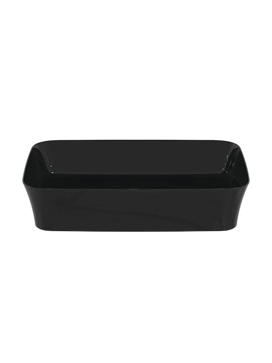 Ideal Standard Ipalyss Einbau Badezimmerwaschbecken aus Porzellan 55x38x12,5cm Schwarzes