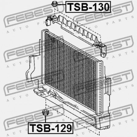 Febest Car Water Radiator for Toyota Corolla