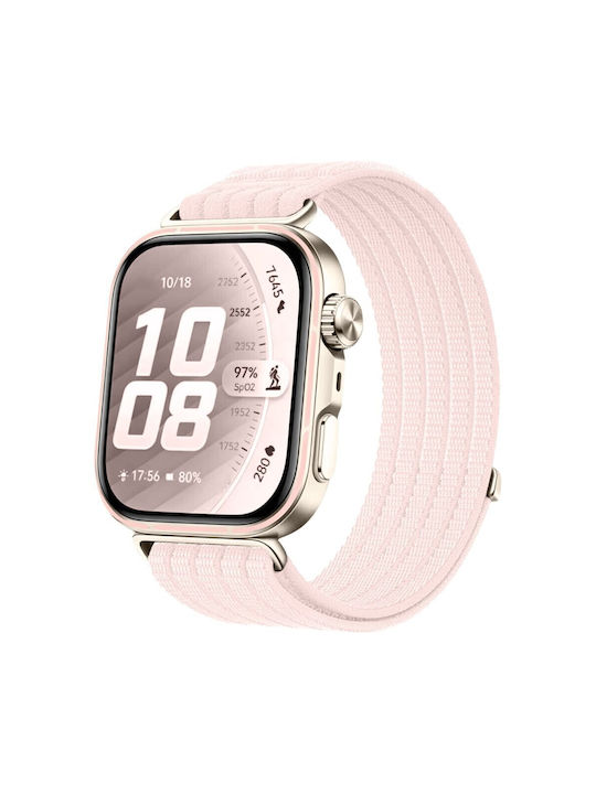 Huawei Watch Fit 3/fit 4/fit 4 Pro Fit 5/fit 5 Pro Curea din Nylon Roz Huawei Watch Fit 3/fit 4/fit 4 Pro Fit 5/fit 5 Pro Curea din Nylon Roz