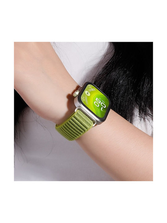 Xiaomi Redmi Watch 4 5 6 Smart Band 8 Pro/9 Pro/10 Pro Wearable Strap Nylon Magic Tape Pink Sand