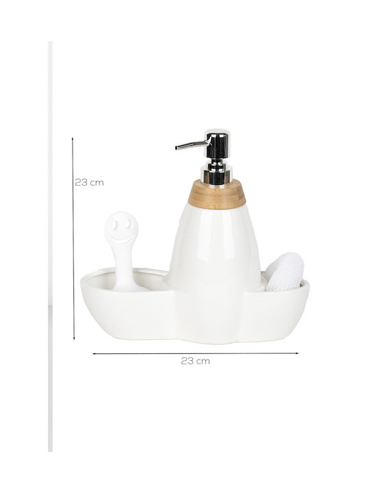 SteweHome Dispenser Κουζίνας από Πορσελάνη Λευκό 700ml
