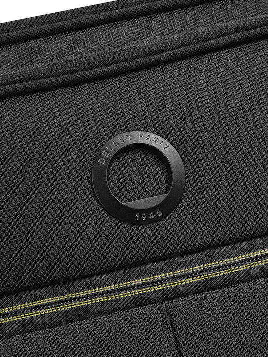 Delsey Slim Cabin Suitcase Black Height 55cm
