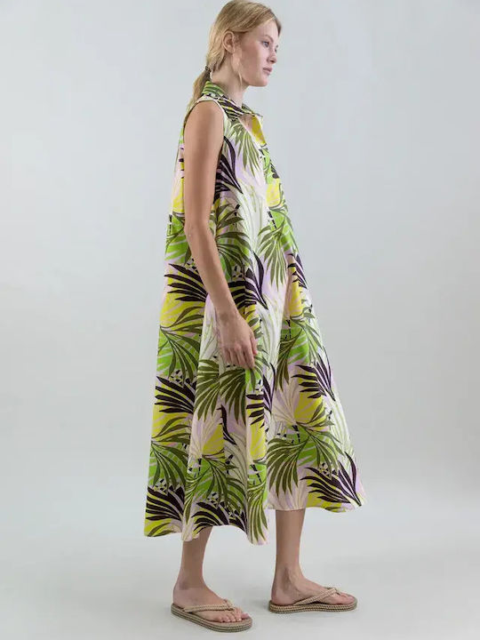 Summer Maxi Slip Dress Drape Floral