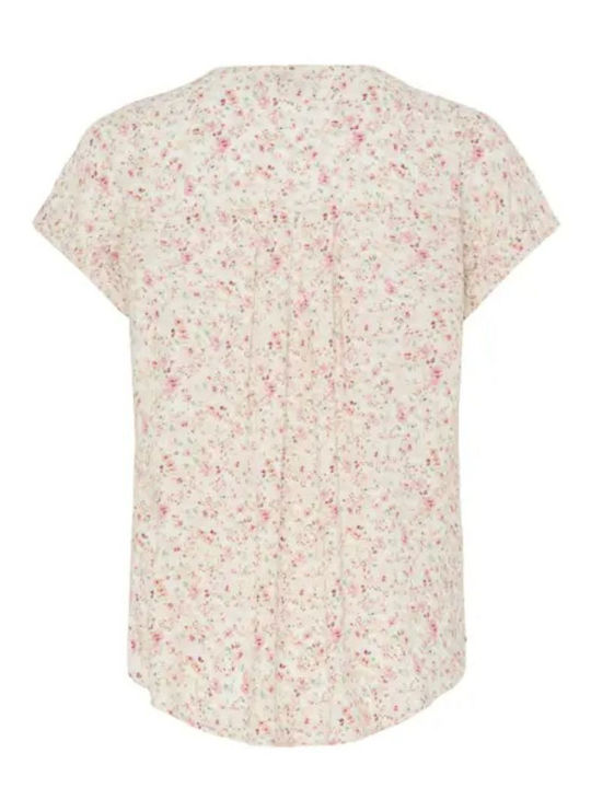 Women's Summer Blouse Pink Embriem