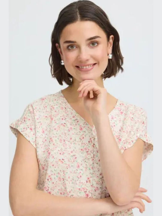 Women's Summer Blouse Pink Embriem