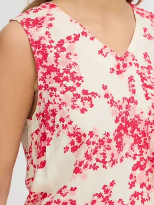 Women's Sports Polo Sleeveless Blouse Pink Embrime