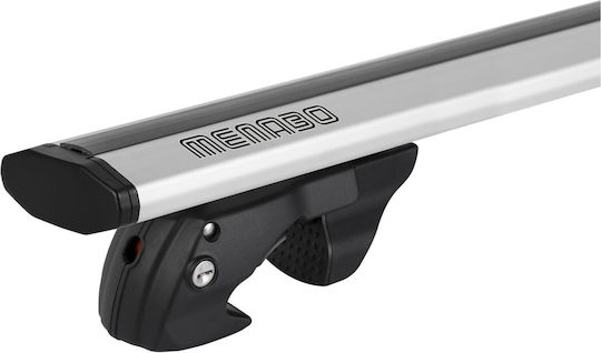 Menabo Aluminum Roof Bars Jackson XL Silver 135 cm Silver Color Katai Gonow 5 Doors 2006> Raised Rails Parallel Bars Set 2 Pieces 11290/mb Mp.11290/mb-96