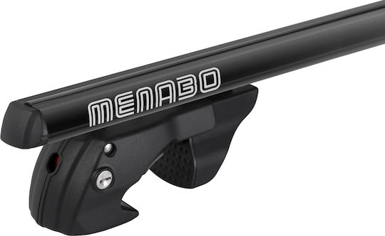 Menabo Aluminum Roof Bars Sherman XL Black 135 Cm Black Color Volvo V70 5 Doors 2000>2007 Raised Rails Parallel Bars Set 2 Pieces 12290/mb Mp.12290/mb-215