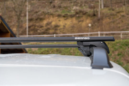 Menabo Aluminum Roof Bars Sherman XL Black 135 Cm Black Color Opel Antara 5 Doors 2006>2018 Raised Rails Parallel Bars Set 2 Pieces 12290/mb Mp.12290/mb-144