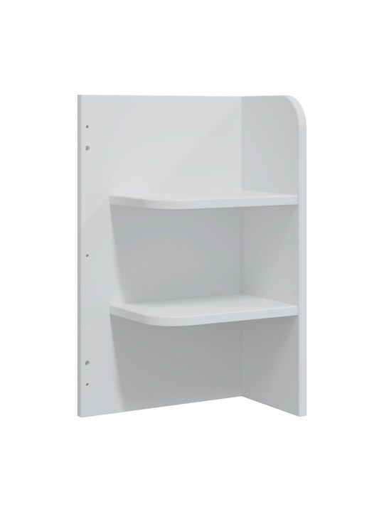 Bodenstehend Schminktisch aus Massivholz Weiß mit Spiegel & Hocker 100x50x143cm