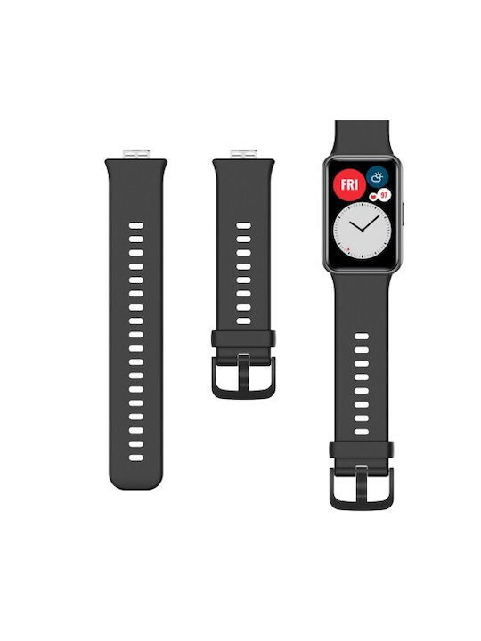 Λουράκι Σιλικόνης Μαύρο (Huawei Watch Fit)