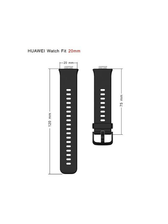 Λουράκι Σιλικόνης Μαύρο (Huawei Watch Fit)