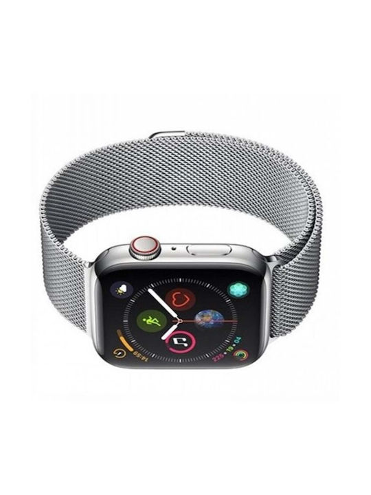 Devia Elegant Milanese Λουράκι Μεταλλικό Ασημί (Apple Watch 38/40/41mm)