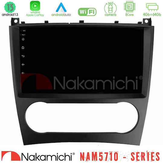 Nakamichi Автомобилна Аудио Система за Mercedes-Benz C Class / CLK Class 2008-2011 (Bluetooth/USB/Wi-Fi/GPS/Apple CarPlay/Android Auto) с Touch Screen 9"