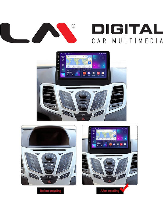 LM Digital Ηχοσύστημα Αυτοκινήτου για Ford Fiesta 2008>2017 (Bluetooth/USB/WiFi/GPS/Apple-Carplay/Android-Auto)